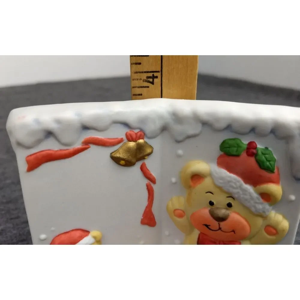 LaVie Ceramic Tea Light Candle & Holder Teddy Bears Snow Firepit Bells Holly NEW